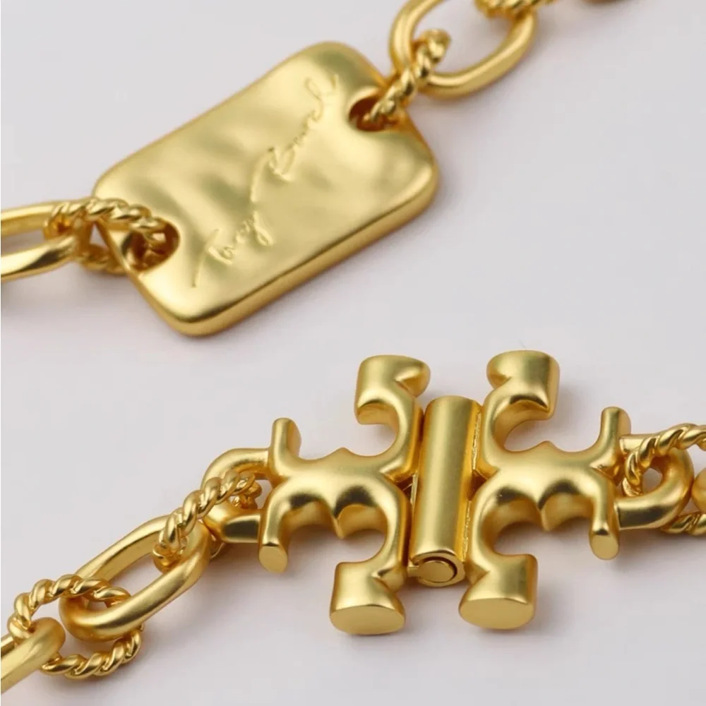💎Host Pick🪩Tory Burch Signature‎ Bar Chain Gold Bracelet